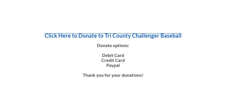 Donate to TRI-COUNTY CHALLENGER BASEBALL